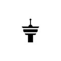 Airport control tower vector icon